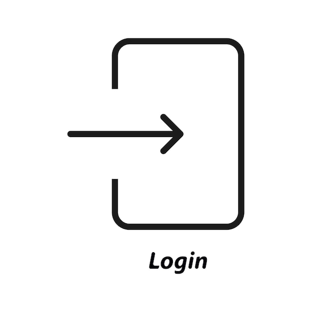 Login sign icon Sign in symbolVector illustration isolated on white background