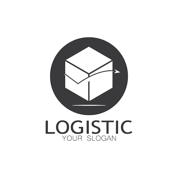 Logistiklogo ikon illustration vektordesign distributionssymbol levering af varer økonomi finans