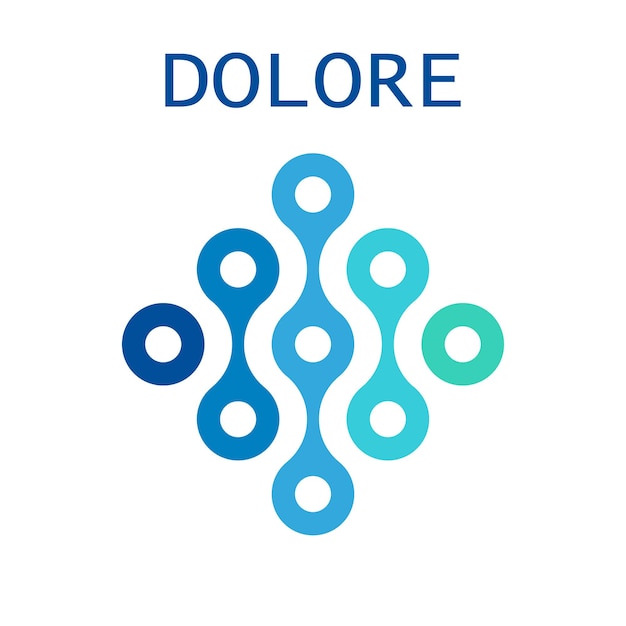 logo blockchain technology with round circle connection structure modern high tech geometrical icon symbol concept blue geometry system pattern design