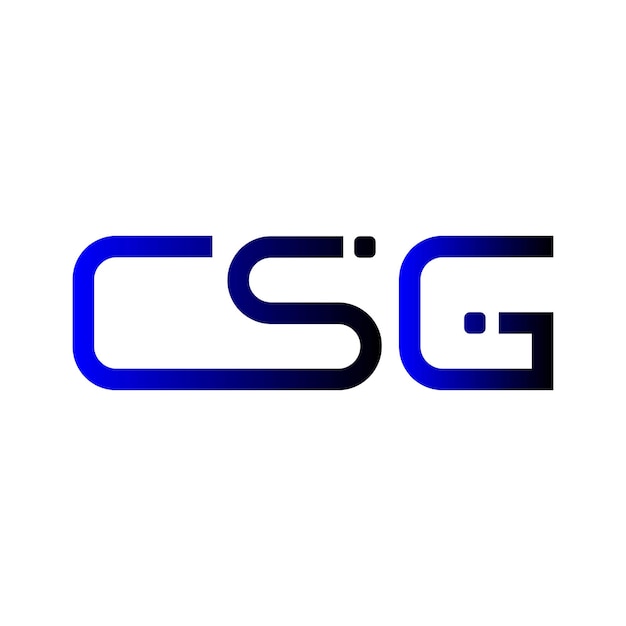 logo design letter CSG branding initial monogram gradient blue modern simple