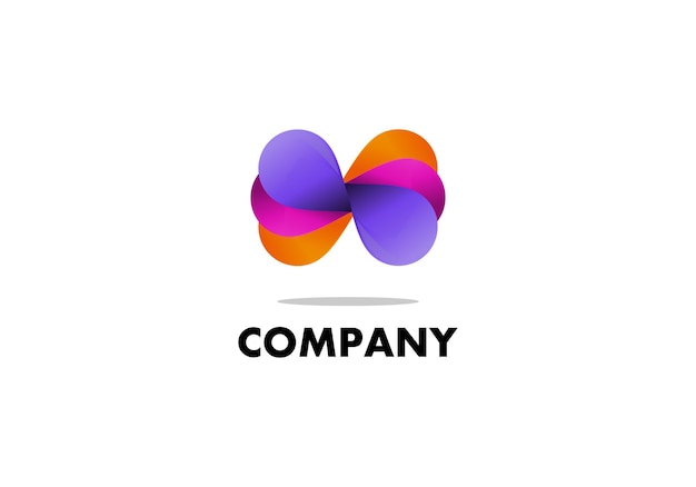 Logo Element Symbol Abstract Drop Shape Full Color Vector Template Good For Any Industry