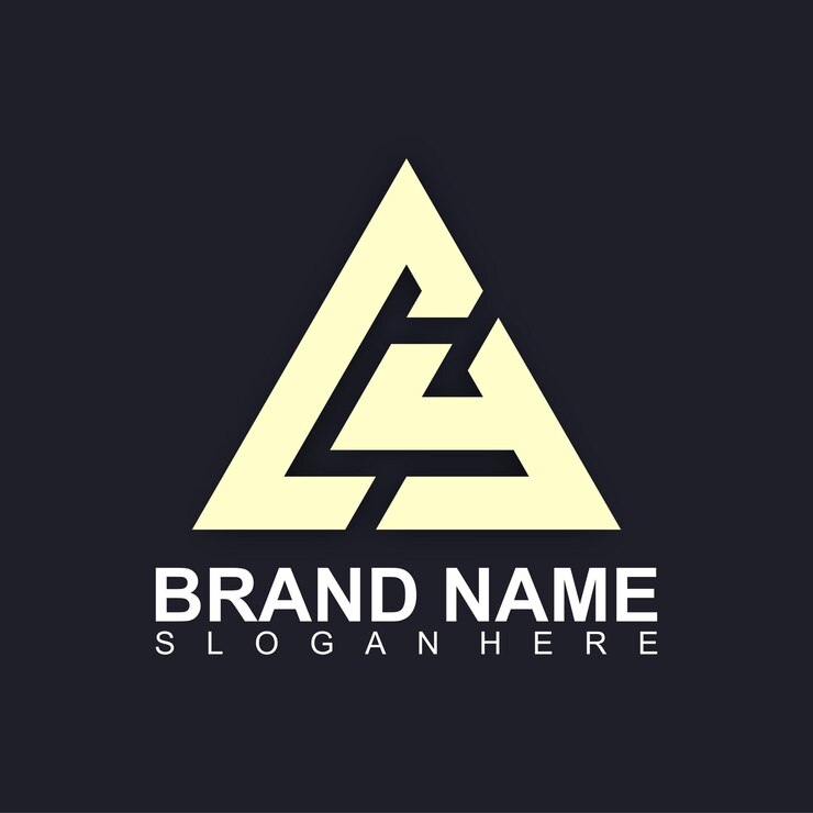Vektör logo initials cy triangle