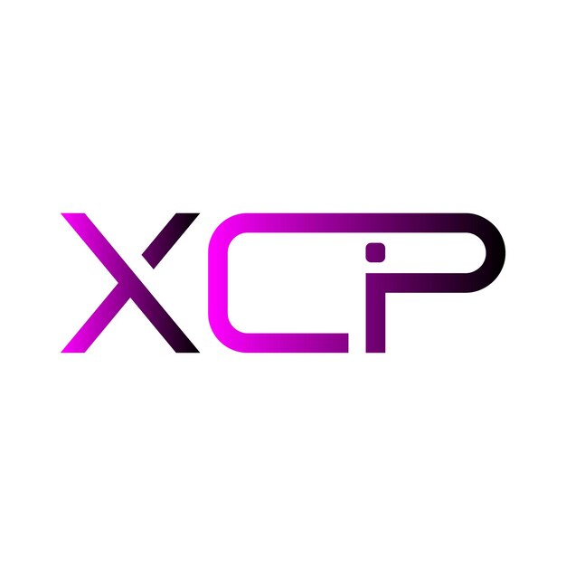 logo xcp branding initialism design purple gradient modern minimal logotype identity graphics symbol