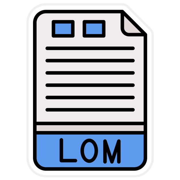 lom icon vector image can be used for file formats