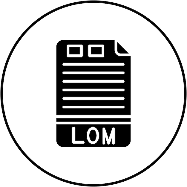 LOM icon vector image Can be used for File Formats