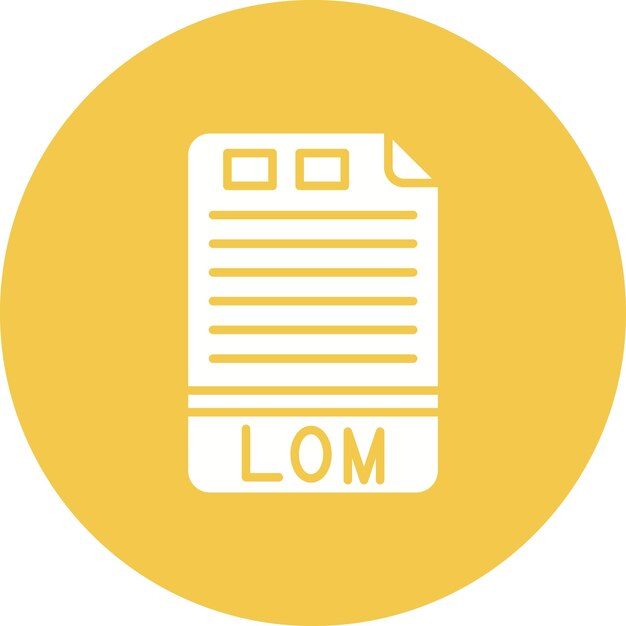 LOM icon vector image Can be used for File Formats