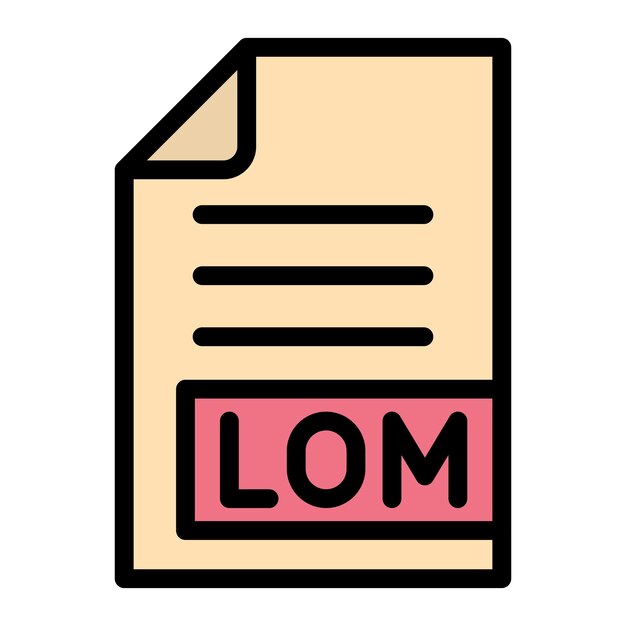 LOM Vector Icon Design Illustration