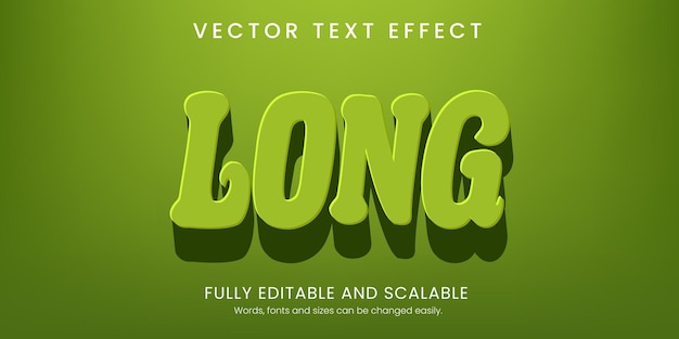 long text effect 3d style with abstract background editable