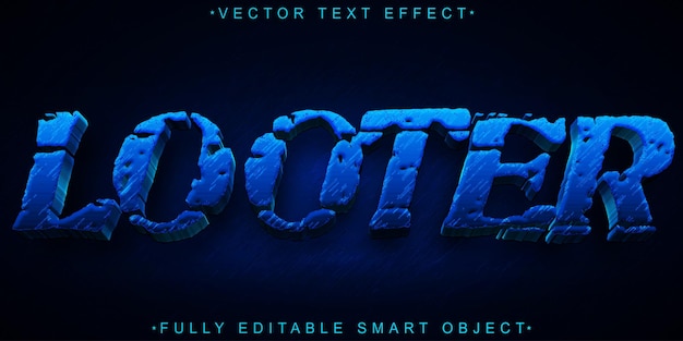 Looter Vector Fully Editable Smart Object Text Effect