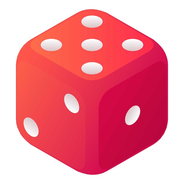 lose dice icon isometric of lose dice vector icon for web design isolated on white background