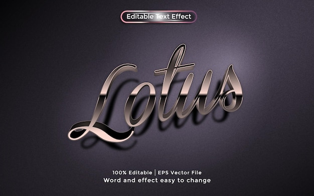 lotus text, 3d style editable text effect