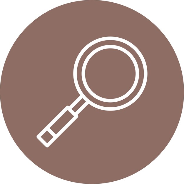 Loupe vector icon illustration of Research and Science iconset