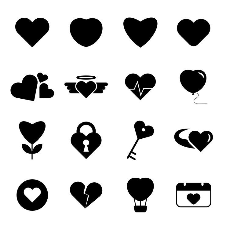 Vektör love icon pack stock vector