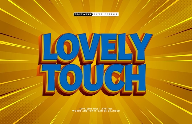 lovely touch editable text effect with a nice and friendly text style