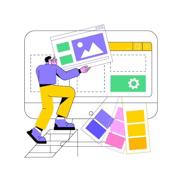 Low code development abstract concept vector illustration