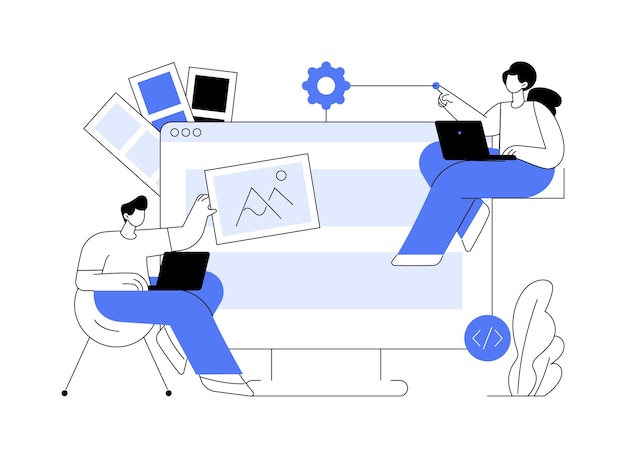 Low code development abstract concept vector illustration