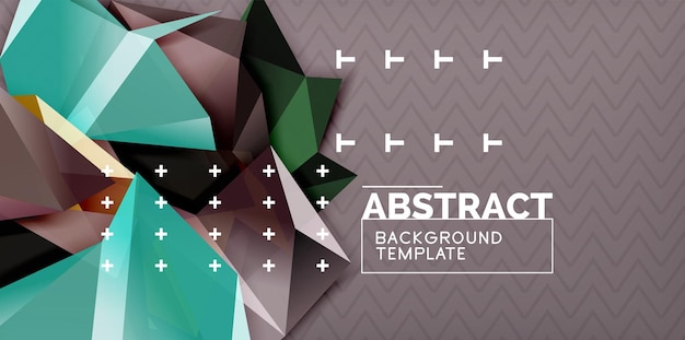 Low poly design 3d triangular shape background mosaic abstract design template