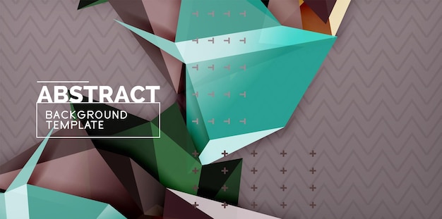 Low poly design 3d triangular shape background mosaic abstract design template