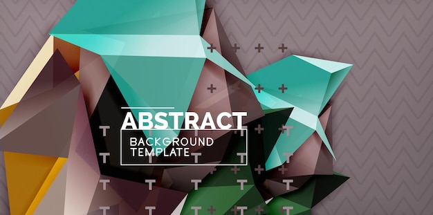 Low poly design 3d triangular shape background mosaic abstract design template