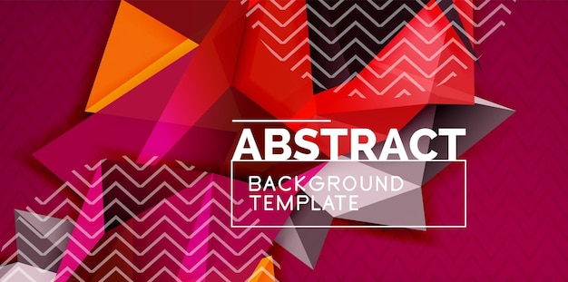 Low poly design 3d triangular shape background mosaic abstract design template