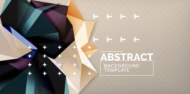 Low poly design 3d triangular shape background mosaic abstract design template