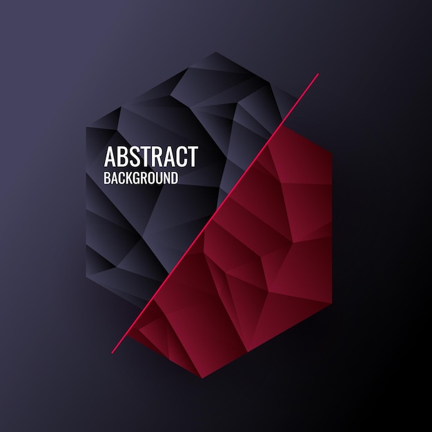 Low poly design. Abstract polygonal object in the background. Vector illustration
