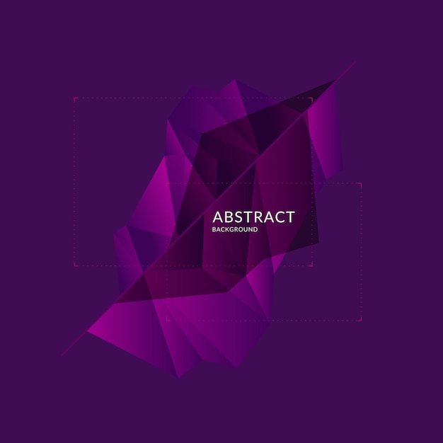 Low poly design. Abstract polygonal object in the background. Vector illustration