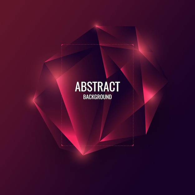 Low poly design. Abstract polygonal object in the background. Vector illustration