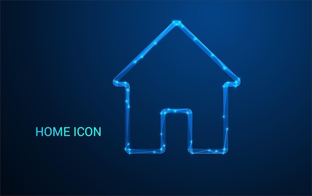 Low Poly Home Icon Minimalist Geometric Design for UI Apps Websites and Digital Projects