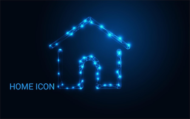 Low Poly Home Icon Minimalist Geometric Design for UI Apps Websites and Digital Projects