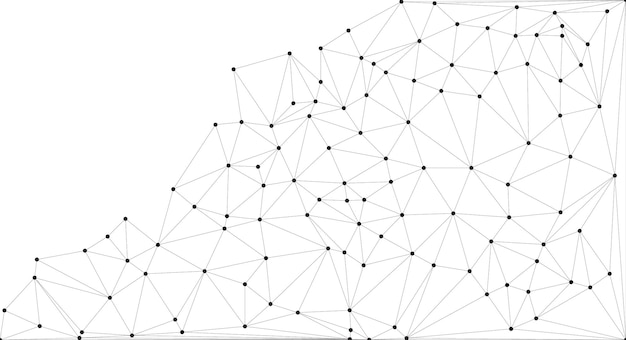 Low Poly Network Design Stylized 3D Connection Nodes and Web Structures for Tech UI Apps and Digital Visuals