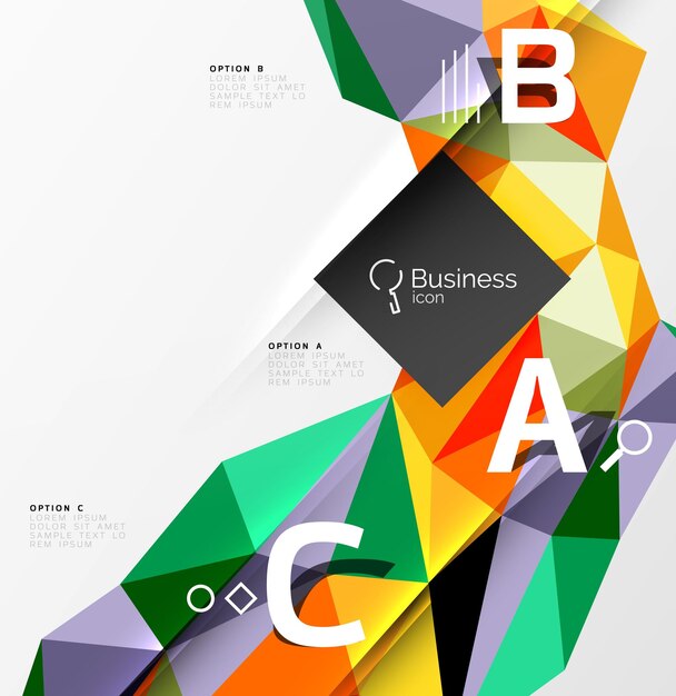 Low poly polygonal triangle abstract background