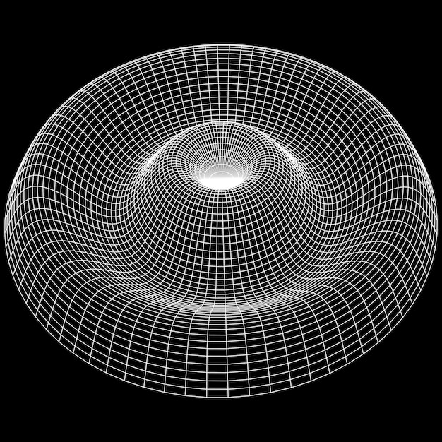 Low poly wave or ripple wireframe mesh background scinece and tech vector illustration