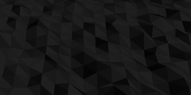 Low polygon shapes black background dark crystals triangles mosaic creative origami wallpaper