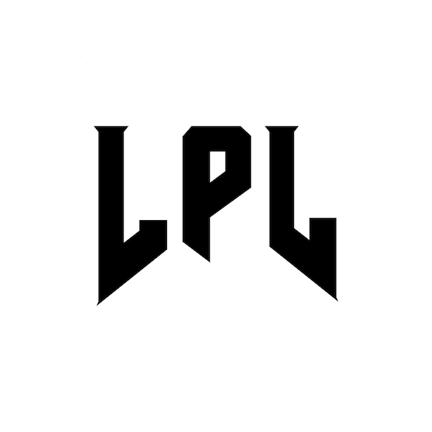 LPL letter logo design for technology company LPL logo design black and white color combination LPL logo LPL vector LPL design LPL icon LPL alphabet LPL typography logo design