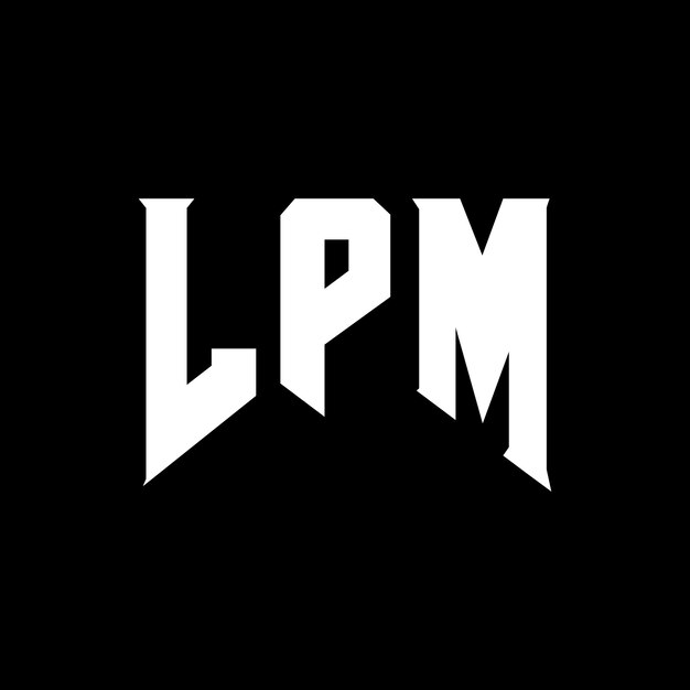 LPM letter logo design for technology company LPM logo design black and white color combination LPM logo LPM vector LPM design LPM icon LPM alphabet LPM typography logo design
