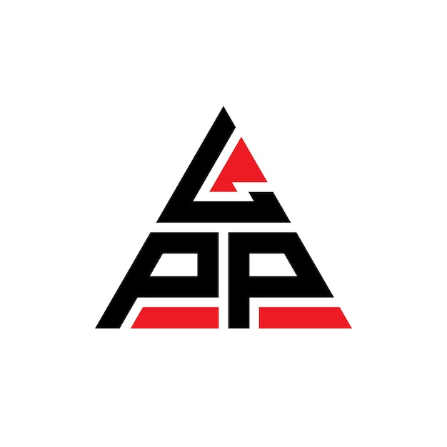 LPP triangle letter logo design with triangle shape LPP triangle logo design monogram LPP triangle vector logo template with red color LPP triangular logo Simple Elegant and Luxurious Logo