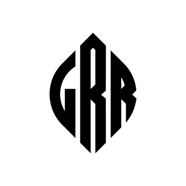 LRR circle letter logo design with circle and ellipse shape LRR ellipse letters with typographic style The three initials form a circle logo LRR Circle Emblem Abstract Monogram Letter Mark Vector