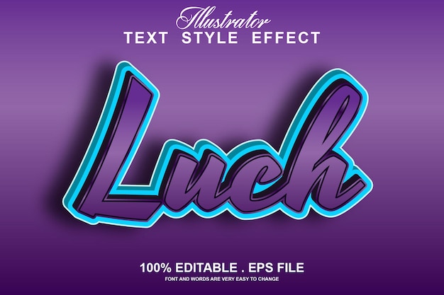 luch text effect editable