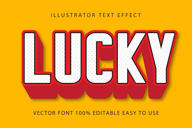 Lucky redigerbar teksteffekt