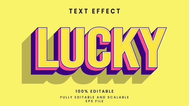Lucky text effect