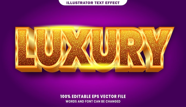 Lüks 3d düzenlenebilir metin stili efekti