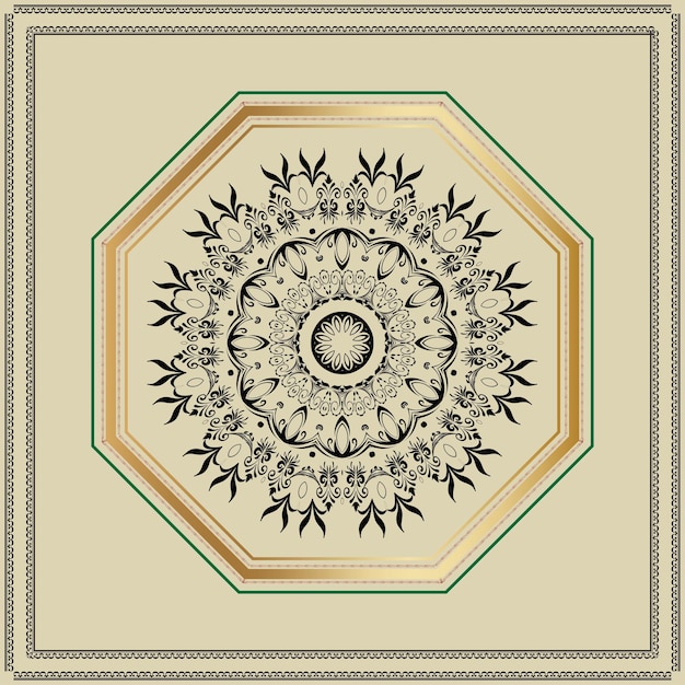 Lüks mandala vektör tasarımı