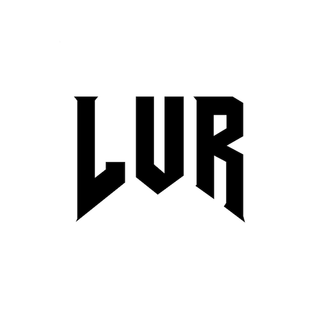 LUR letter logo design for technology company LUR logo design black and white color combination LUR logo LUR vector LUR design LUR icon LUR alphabet LUR typography logo design