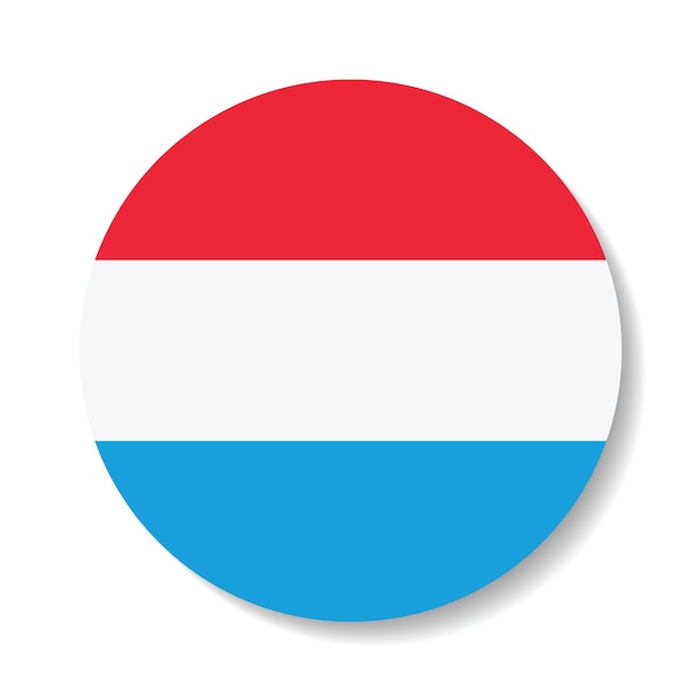 Luxembourg circular flag logo icon computer vector illustration design