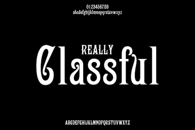 luxorious classful creative vector custom alphabet font design
