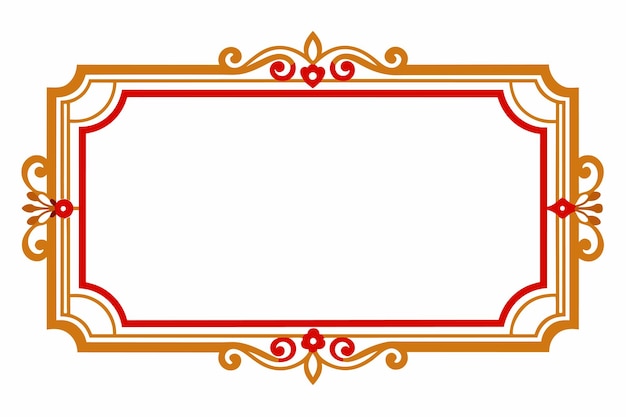 luxurious ornamental gold frame border illustration background vector design element background