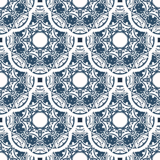 luxurious seamless pattern with retro patterns background with white and blue color good for postcards veil illustration