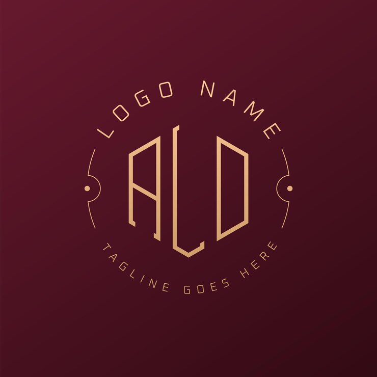 Vektör luxury ald logo design elegant letter ald monogram logo minimalist polygon ald logo design template