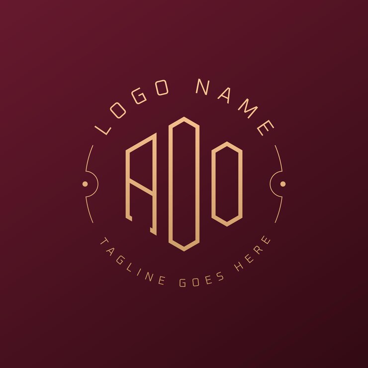 Vektör luxury aoo logo design elegant letter aoo monogram logo minimalist polygon aoo logo design template